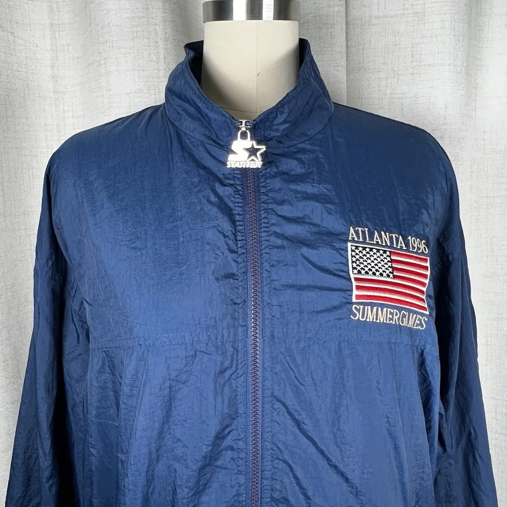 Vintage‎ 1996 Starter Men's XL Olympic Atlanta Summer Games Jacket Flag Patches